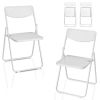 4 Pack Plastic Folding Chairs, Lightweight Stackable Commercial Chairs, Portable Event Seats Indoor Outdoor for Home Event Party Picnic School Wedding