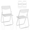 4 Pack Plastic Folding Chairs, Lightweight Stackable Commercial Chairs, Portable Event Seats Indoor Outdoor for Home Event Party Picnic School Wedding