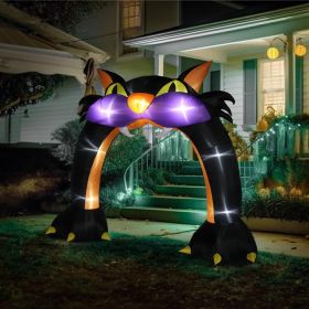 Halloween Outdoor Decorations, Blow Up Yard Decorations, Built-in LED Lights DÃ©cor for Indoor Home Party Garden Lawn Store, 5.9FT Pumpkin Ghost (Style: Black cat Archway)