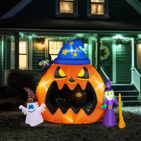 Halloween Outdoor Decorations, Blow Up Yard Decorations, Built-in LED Lights DÃ©cor for Indoor Home Party Garden Lawn Store, 5.9FT Pumpkin Ghost (Style: Pumpkin Photo Prop)