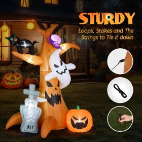Halloween Outdoor Decorations, Blow Up Yard Decorations, Built-in LED Lights DÃ©cor for Indoor Home Party Garden Lawn Store, 5.9FT Pumpkin Ghost (Style: Scary Tree)