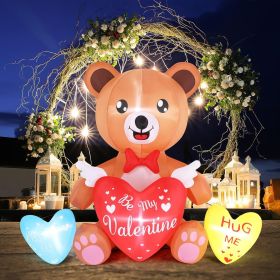 Halloween Outdoor Decorations, Blow Up Yard Decorations, Built-in LED Lights DÃ©cor for Indoor Home Party Garden Lawn Store, 5.9FT Pumpkin Ghost (Style: Holding Heart Bear)