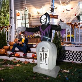 Halloween Outdoor Decorations, Blow Up Yard Decorations, Built-in LED Lights DÃ©cor for Indoor Home Party Garden Lawn Store, 5.9FT Pumpkin Ghost (Style: Death and The Grave)