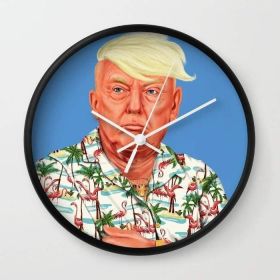 Donald Trump Wall clock (Color: Black)