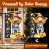 Lighted Garden Flag, Solar Fall Outdoor Decor Yard Flag,8 Modes Led Scarecrow Flag